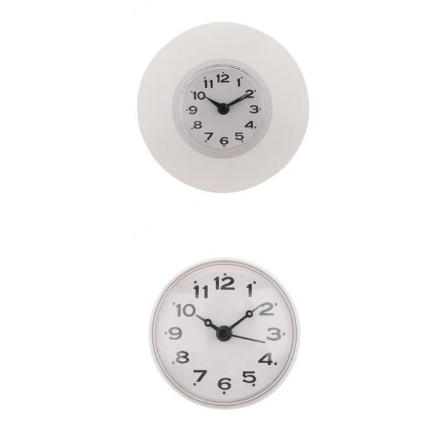 Set de 2pcs Reloj de Ducha de Baño a Prueba de Agua con Ventosa Blanco Sunnimix Reloj de baño resistente al agua