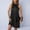 *Black, variant on ClodeEU Women's Halter Neck Satin A Line Sleeveless Dress,Solid Color Casual Midi Dress Army Green,Womens Plus XL