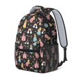 thumbnail image 2 of Princess and Castle Black Pattern Backpack for School, Cute School Bag with Adjustable Shoulder Straps and Padded Back, 15.3"x11"x6.7", 2 of 5