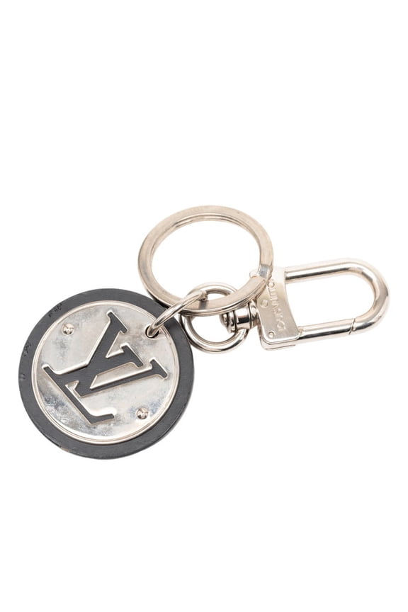 Pre-Owned Louis Vuitton LV Circle Keyring Accessory Bag Charm M67362 Silver Black Metal Women's...