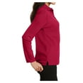 thumbnail image 2 of Womens Silk Touch Long Sleeve Cotton/Polyester Polo Shirt Red Medium, 2 of 6