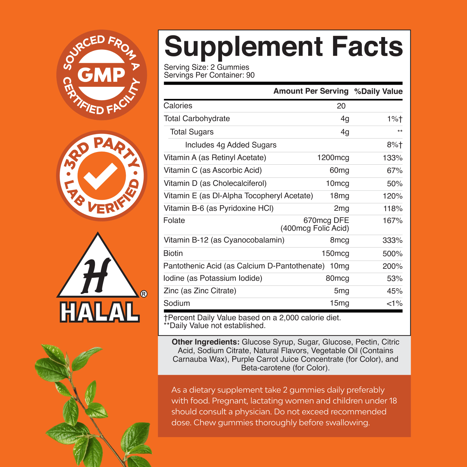 Nature’s Craft Daily Adult Multivitamin Gummies for Energy and Immune Support, 180 Count