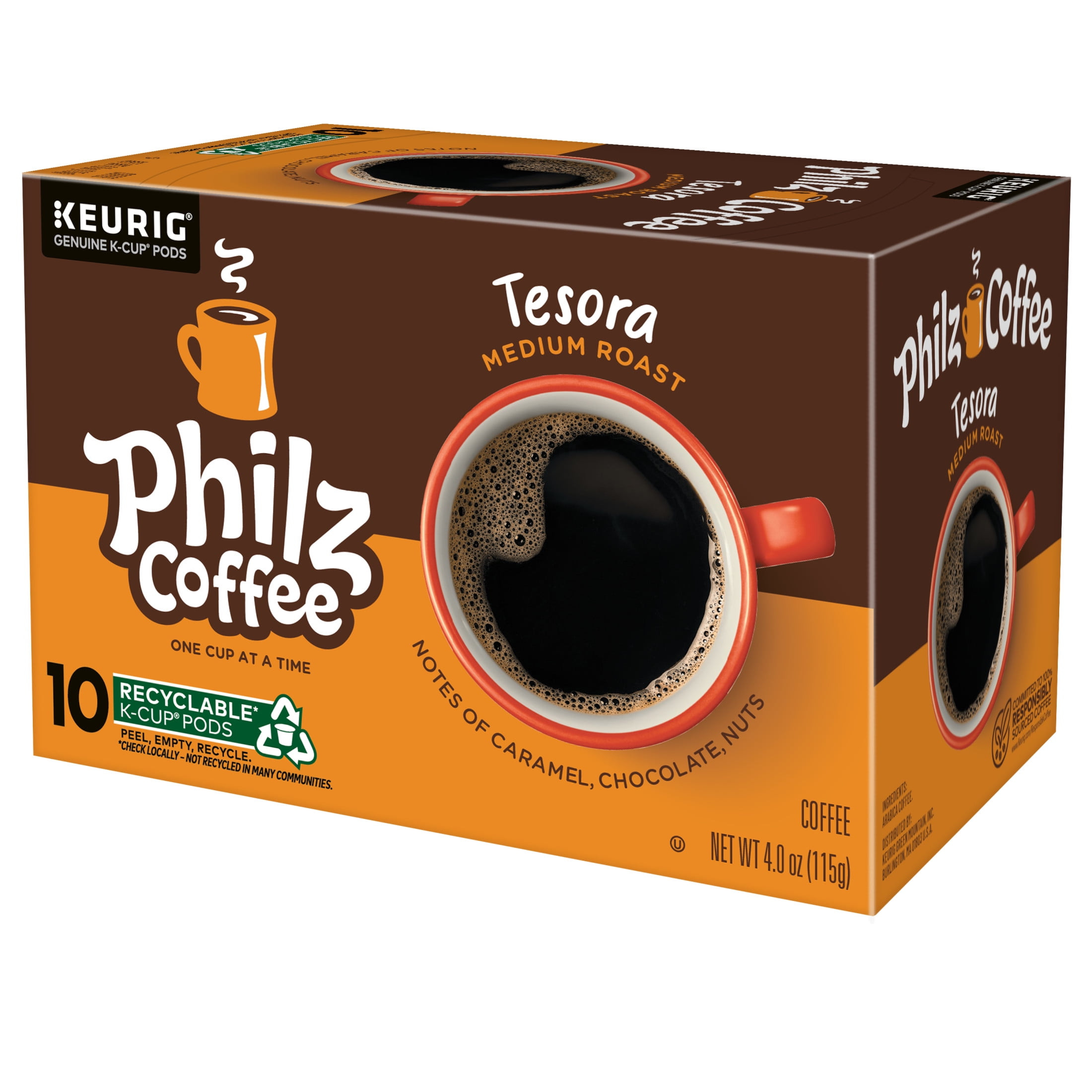 Philz Coffee Tesora Medium Roast K-Cup Coffee Pods 10 Count with