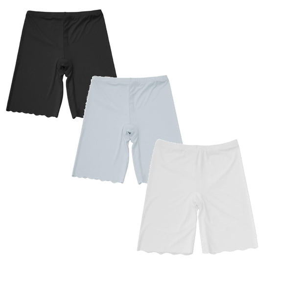 Miaoju 3 Pack Slip Shorts for Under Dress Anti Chafing Shorts Boyshorts Panties for Women