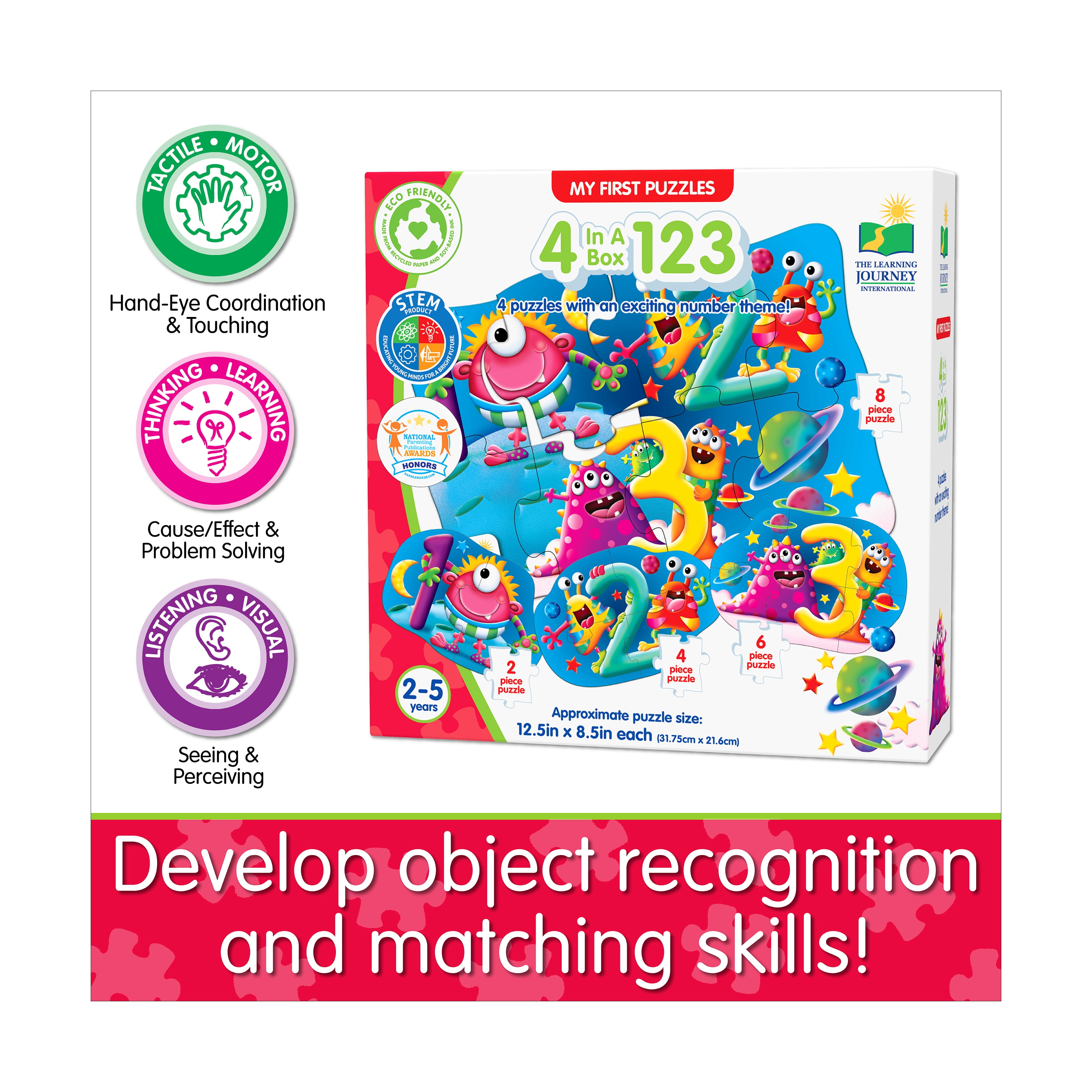 The Learning Journey My First Puzzle Set, 4-in-a-Box, 123