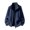 Navy #4, variant on Men's Stand Collar Jacket Full Zip Long Sleeve Solid Jacket Fall Winter Loose Causal Jacket, M