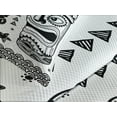 thumbnail image 4 of Ambesonne Tiki Bar Quilted Bedspread Set 3 Pcs, Tribals, Queen Size, Black White, 4 of 5