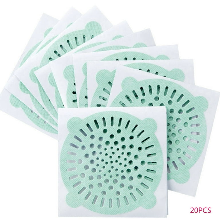 20pcs Disposable Drain Hair Catcher Sticker, Bathroom Kitchen Sink Filter  Shower Cover For Floor Drain