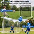thumbnail image 2 of Slsy Soccer Rebounder Net,2 in 1 Galvanized steel pipe Soccer Goal for Backyard,5 Adjustable Angles,UV Protection,Weatherproof for Teens Adults Practice Training(4'x4'), 2 of 10