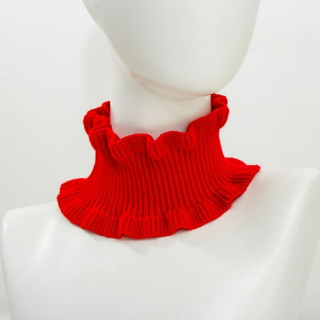 

Wodofoxo Promotion Women s Knitted Bib Covering Neck Cover False High Collar Infinity Loop Scarf