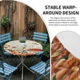 thumbnail image 2 of Vintage Spring Floral Round Tablecloth for 36-44 Inch Tables, Fitted Table Cover with Elastic Edge, Summer Botanical Red Waterproof Outdoor Table Cloth Protector for Patio Garden Dinner Picnic, 2 of 9