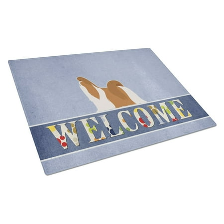 

Caroline s Treasures Shih Tzu Welcome Glass Cutting Board Large