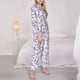 thumbnail image 3 of Balery Lavender Flowers Conjunto de Pijama con Estampado para Mujer, Conjunto de Dos Piezas con Manga Larga, Ropa de Dormir Suave con Bolsillos, Pijamas Cómodos-XX-Large, 3 of 7