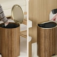 thumbnail image 5 of lanema Trash Can Contemporary Wood Grained Waste Container with Lid Complements Decors, 5 of 15