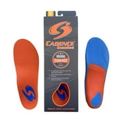 Cadence Insoles Orthotic Shoe Insoles ((G) Men 11-12, Women 12-13, Orange)