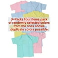 thumbnail image 2 of ToBeInStyle Girl's 4-Pack Short Sleeve Ultra-Soft Cotton Kimono Wrap Tee Shirt - Pastel - 0-3 Months, 2 of 7