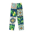 thumbnail image 4 of Balery Lemon and Leaves print Men's Pajama Pants,Ultra Lightweight Pjs,Lounge Pant-Small, 4 of 9
