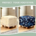 thumbnail image 6 of SCRAWLGOD Butterfly Stars Print Dark Blue Ottoman Slipcover, Stretch Square Ottoman Covers Slipcover Soft Storage Footrest Stool Cover Footstool Protection for Living Room, 6 of 7