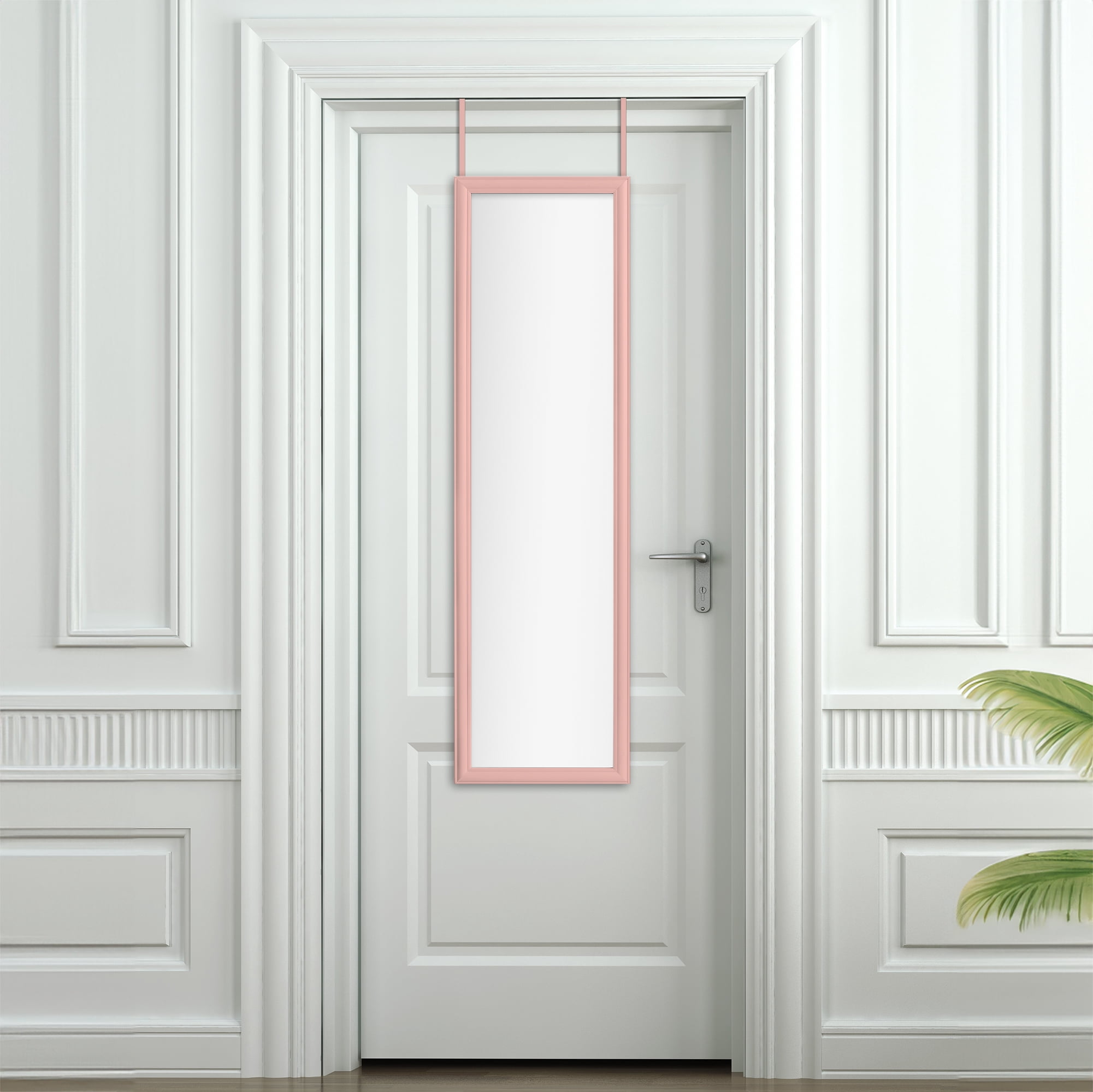 (4 pack) Mainstays 14.25" x 50.25" Pink Over the Door Mirror