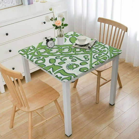 HAOXIT Spring Vinyl Flannel Backed Tablecloth, Print Vinyl Tablecloth with Flannel Backing 36*36