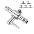 thumbnail image 2 of 5 Pcs Aquarium Air Valve One Way Stainless Steel Flow Control Lever Valve for Fish Tanks, 2 of 6