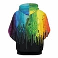 thumbnail image 4 of Novelty Hoodies for Men 3D Colorful Flame Printed Hooded Sweatshirts Oversized Long Sleeve Hoodie Pullover Drawstring Tops with Pockets, 4 of 4
