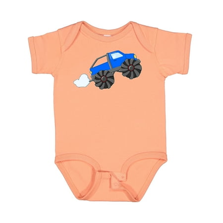 

Inktastic Blue Monster Truck Action Gift Baby Boy or Baby Girl Bodysuit