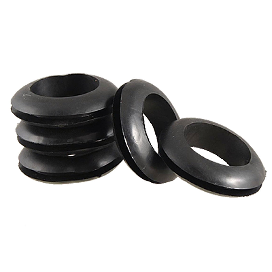 Unique Bargains 5 Pcs 25mm Black Armature Bar Grommets Wire Protector