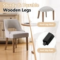 thumbnail image 5 of FANCROU Wooden Dining Chairs Set of 2, Modern Upholstered Fabric Side Chairs with Cutout Backrest and Wood Legs, Kitchen Dining Room, Linen, 5 of 5