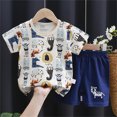 thumbnail image 6 of UAYOTSE Children's Short Sleeve Set Pure Cotton Girls Summer Clothes Boy T Shirt Baby Baby Clothes Children's Clothes 2023 New,Sizes 5-6 Years, 6 of 8