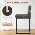 thumbnail image 4 of Studyset Counter Height 24" Bar Stools, Modern Industrial Faux Leather Barstools with Back and Metal Frame, Upholstered Bar Chair Stools for Kitchen Island, 4 of 6