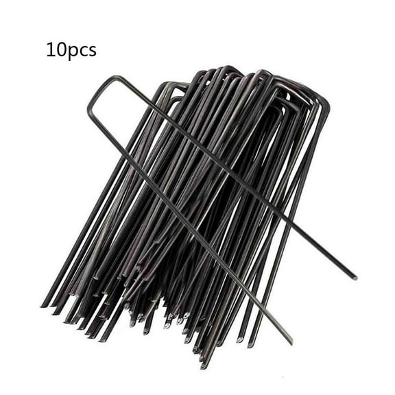 YIEMEEN 10x Garden Stakes Galvanized Landscape for Staples Heavy Duty Sod Pins for Weed
