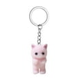 thumbnail image 2 of Resin Flocking 3D Cat Keychain Pendant - Durable Car Keys Holder Charm, Adorable Kitty Bag Accessory, Handmade Craft Gift for Pet Lovers Pink, 2 of 7