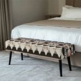 thumbnail image 2 of FUIALDOLG Stretch Dining Bench Cover Tribal Ethnic Pattern Anti-Dust Removable Bench Covers Slipcover Washable Seat Cushion Protector for Bedroom, Kitchen, Hotel, Banquet, 2 of 7