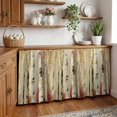 thumbnail image 3 of Autumn Branch Trees Cabinet Curtain 32"Wx55"L,Dustproof Pantry Door Curtain W/ Self Adhesive Tape,Fall Forest Vintage Rustic Oil Painting Tall Storage Cover Privacy Drape for Bathroom Kitchen, 3 of 9