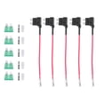 thumbnail image 1 of Unique Bargains 5 Set Universal Car Fuse Tap and Circuit Adapters 12V with 30A Standard Blade Type Fuses, 1 of 8