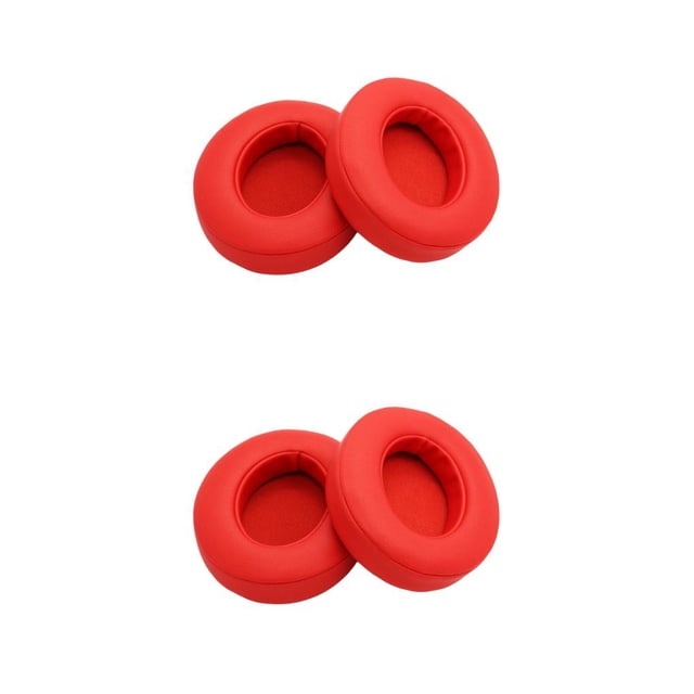 Cateissary 2 almohadillas de esponja para auriculares, almohadillas transpirables con estampado Floral, protección auditiva, reemplazo de Rojo 2Conjunto