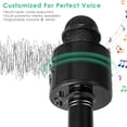 thumbnail image 2 of Micrófono inalámbrico Bluetooth Karaoke para niños (negro), grabador de altavoz portátil 5 en 1, radio FM de mezcla ajustable, adecuado para niños adultos fiesta de cumpleaños KTV Navidad JM, 2 of 5