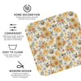 thumbnail image 3 of Rateoe Hippie Bee Honeycomb Drawing Drink Coasters Set of 4 Leather Coasters Spill Protection for Table Desk,Durable and Non Slip Leather Coaster ,4 Inches Drink Mats-Square, 3 of 6