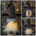 thumbnail image 3 of 1 paquete de decoración navideña gris lentejuelas navideñas con luces muñeco Rudolph adornos navideños con luces para muñecos sin rostro 30x10x10 cm tela + PVC requiere ANGGREK Otros, 3 of 8