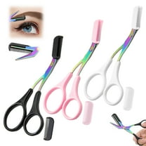 Precision Stainless Steel Eyebrow Grooming Scissors - Multi-Purpose Small Straight Scissors for Eyelash, Nose, Facial Hair - Professional Beauty Tools for Precise Trimming