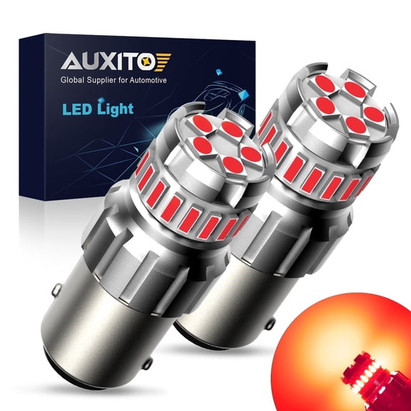 AUXITO Brilliant Red 1156 LED Brake Light Bulbs, 300% Brighter BA15S 7506 1003 1141 P21W LED Replacement Bulb for Tail Light, Pack of 2
