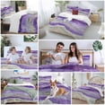 thumbnail image 6 of Purple Coastal Bedding 3 Piece Duvet Cover Set Queen Size, Summer Beach Nautical Abstract Art Soft Microfiber Comforter Cover with Zipper Closure & Pillowcases, Wrinkle & FadeResistant Quilt Cover, 6 of 9