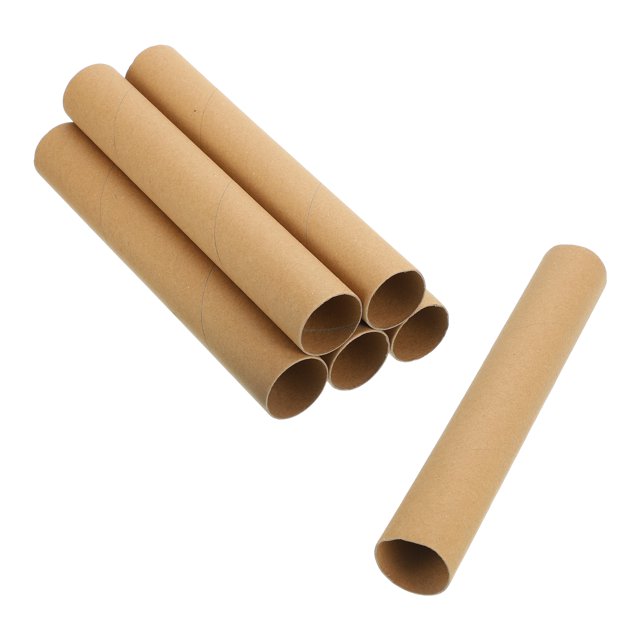Uxcell 6 Pack Tubes en Carton, Rouleaux de Papier Toilette Ondulés, 9.84x1.58 Pouces, Marron