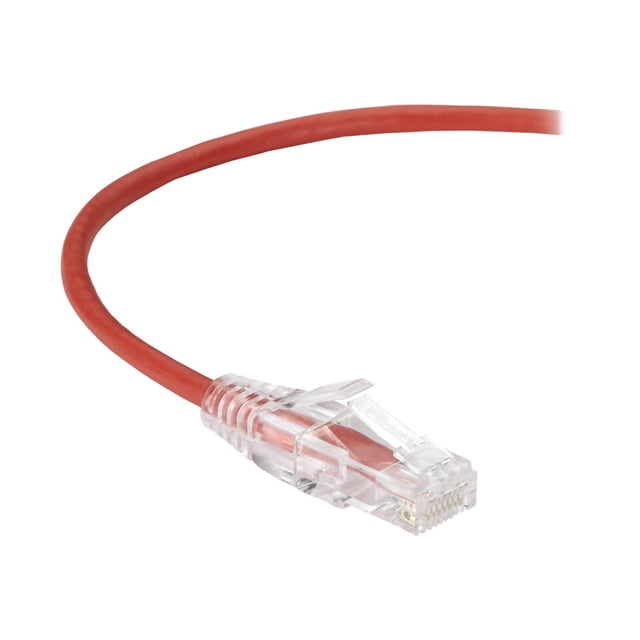 Black Box Slim-Net - Câble Patch - RJ-45 (m) à RJ-45 (m) - 2 Pieds - UTP - CAT 6 - Amorti, Moulé, Échappé - Rouge