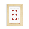 thumbnail image 1 of Corazon 6 cartas patrón Escritorio de madera Arte Pintura 5x7 pulgadas marco de foto foto, 1 of 4
