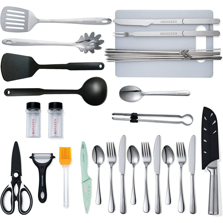 Kitchen Gadgets 6 Piece Set - Space Saving Kitchen Utensils Cooking Tools  for Small Kitchen, Stainless Steel Accessories for RV inside Camper Kitchen