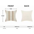 thumbnail image 6 of Brown Sage Green Outdoor Pillow Covers 18 x 18 Inch, Beige Polka Dots Stripe Decor Throw Pillows for Couch Bed, Boho Modern Farmhouse Decorative Pillowcase Linen Cushion Cover Set of 2, 6 of 6