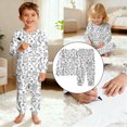 thumbnail image 2 of Boys Pajamas 2 Piece Cozy Christmas Graffiti Graphic Print Crew Neck Long Sleeve Top And Pants Pjs for Boys Size 2-3 Years, 2 of 8