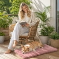 thumbnail image 6 of Pet Bed, Soft Plush Bubble Texture Warm Pink, 1 Piece Washable Non-Slip Pet Mat, Suitable for Small Medium Dogs Cats Indoor Sleeping Resting Use for Home Crate Sofa Floor, 6 of 6